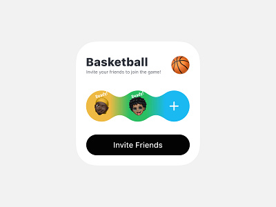 Basketball Game Team - up! badges basketball card design icon illustrations invitation ui widget