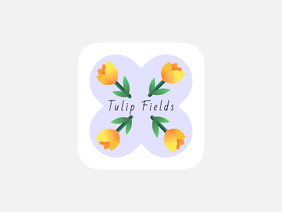 Four Tulips, Piece the Tenderness badges card design icon illustrations tenderness tulip ui widget