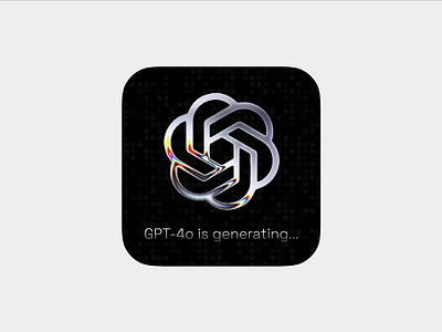 GPT-4o Loading ai badges card design gpt icon illustrations ui widget