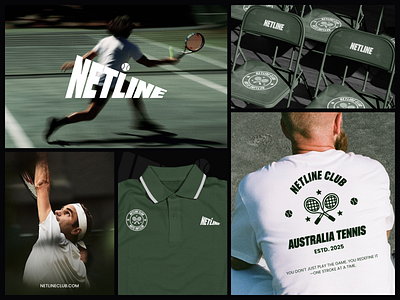 Netline Tennis Club autralia badge brand brand identity branding club competition design graphic design logo logo design logo sport logofolio minimalist sport tennis tennis club wordmark
