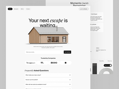 Hotle - Waiting List Responsive Page clean hotel minimal realestate ui waitinglist webdesign website