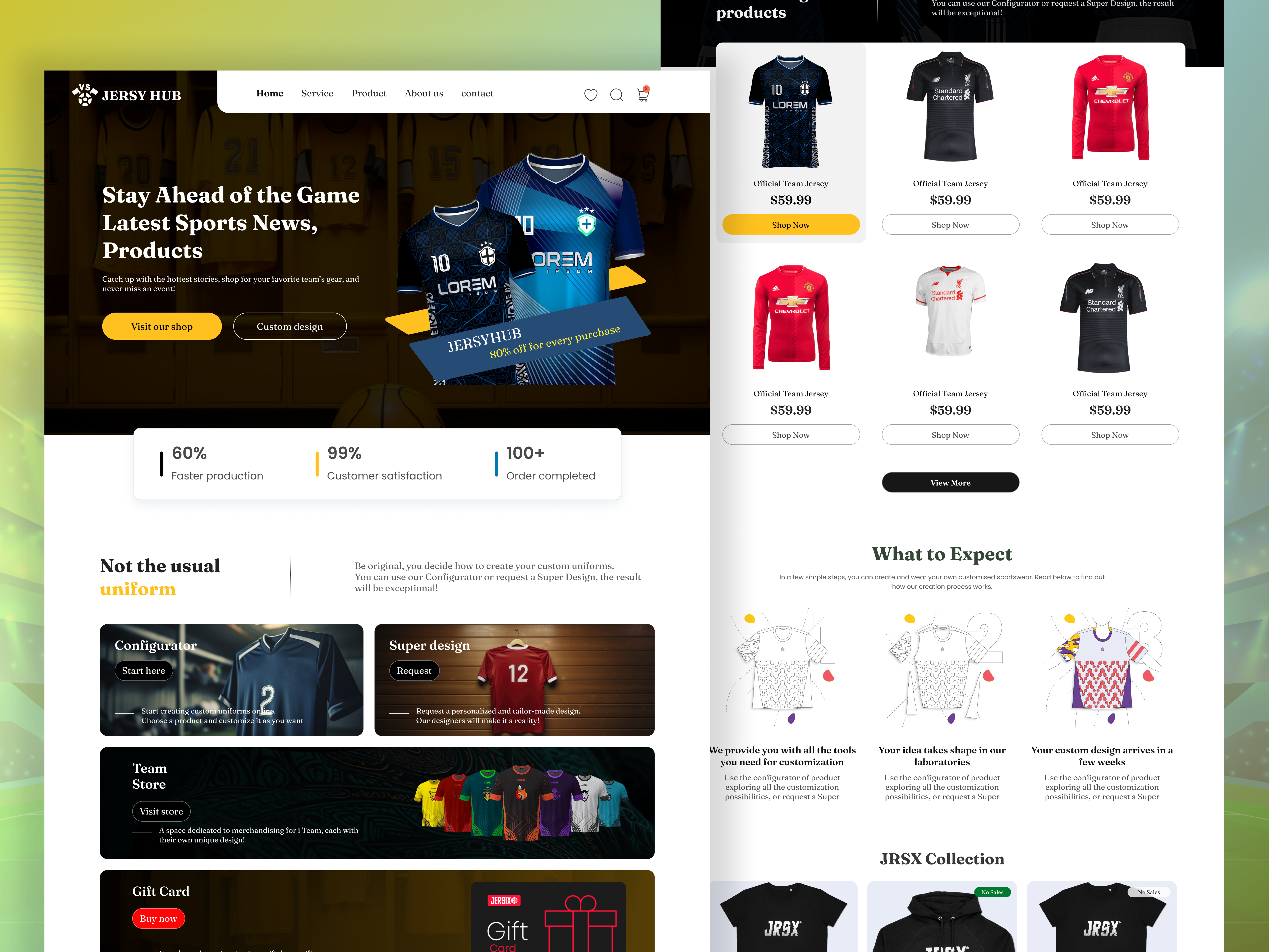 JerseyHub – Modern eCommerce Website Design e commerce jersy shop e commerce landing page e commerce website minimaldesign sportsdesign sportsecommerce