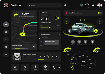 Intelligent SUV glory i-Auto Car dashboard Design 3d animation app branding car dashboard dashboard design graphic design motion graphics ui uiux user interface ux