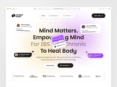 Mindset health landing page design australia care colorful design health landing mindset modern page trendy ui ui ux ui design ux webdesign wellness