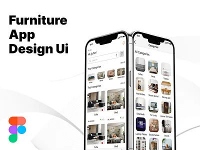 Furniture App Design UI 3d animation branding design figma graphic design illustration logo motion graphics ui vector