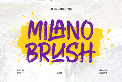 MILANO BRUSH - Urban Hype Brush Font social media template