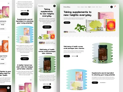 Healthcare - Supplement web design - Landing page - Packaging branding dribbble e commerce ecommerce website graphic design healthcare webdesign high end website jabel landing page landing page design minimal packaging design print ready design supplement supplement packaging supplement website ui design ui ux design web design