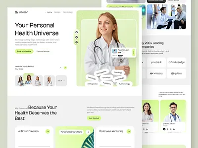 Healthcare Landing Page Design doctor website health tech healthcare healthcare landing page healthcare web medical website medtech modern design telehealth telemedicine web designer website
