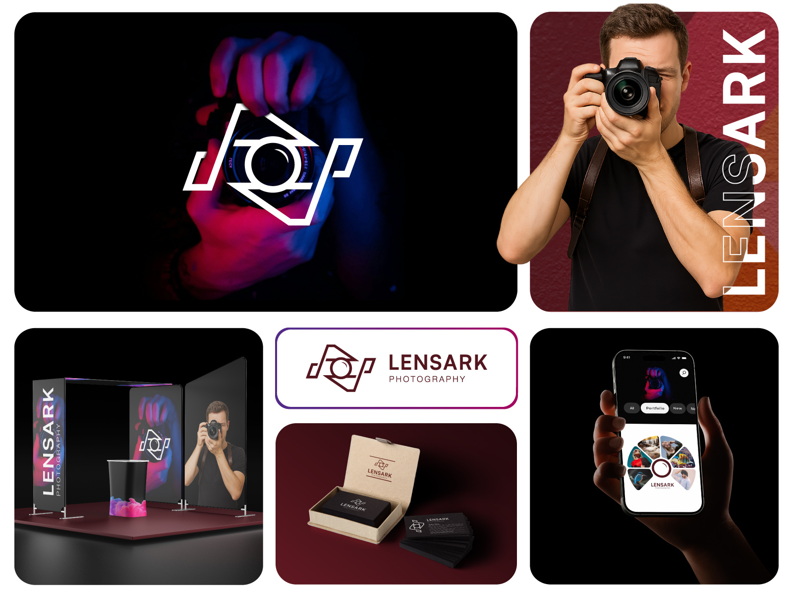 🎥 Lensark — Photography Logo Design Concept abstract logo brand mark branding business logo camera logo creative graphic design lensark logo logo design logo designer logo mark media logo minimal logo modern logo monoline logo photography logo visual identity