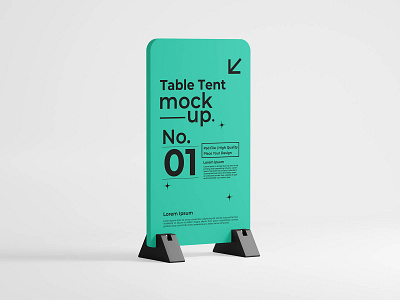 Table Tent 3d branding design graphic graphic design mockup mrfauzi presentation mockup realistic showcase table tent