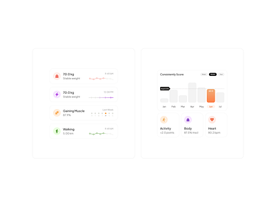 Fitness & Health Stats fit fitness gym health progress track ui workout