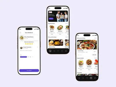 White-Label Food Mobile App Design Concept best food app design burger clean courier delivery delivery service dinner discover food and drink food app food app design food delivery menu mobile app order order food restaurant restaurant app salad uiux