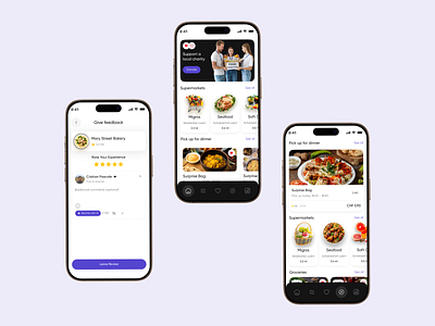 White-Label Food Mobile App Design Concept best food app design burger clean courier delivery delivery service dinner discover food and drink food app food app design food delivery menu mobile app order order food restaurant restaurant app salad uiux