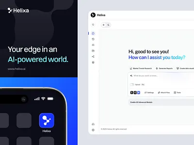 Helixa - AI Branding & Logo animation brand design brand identity branding clean design graphic design logo logo design minimalist logo modern modern logo motion graphics ui uidesign uiux ux uxdesign uxerflow