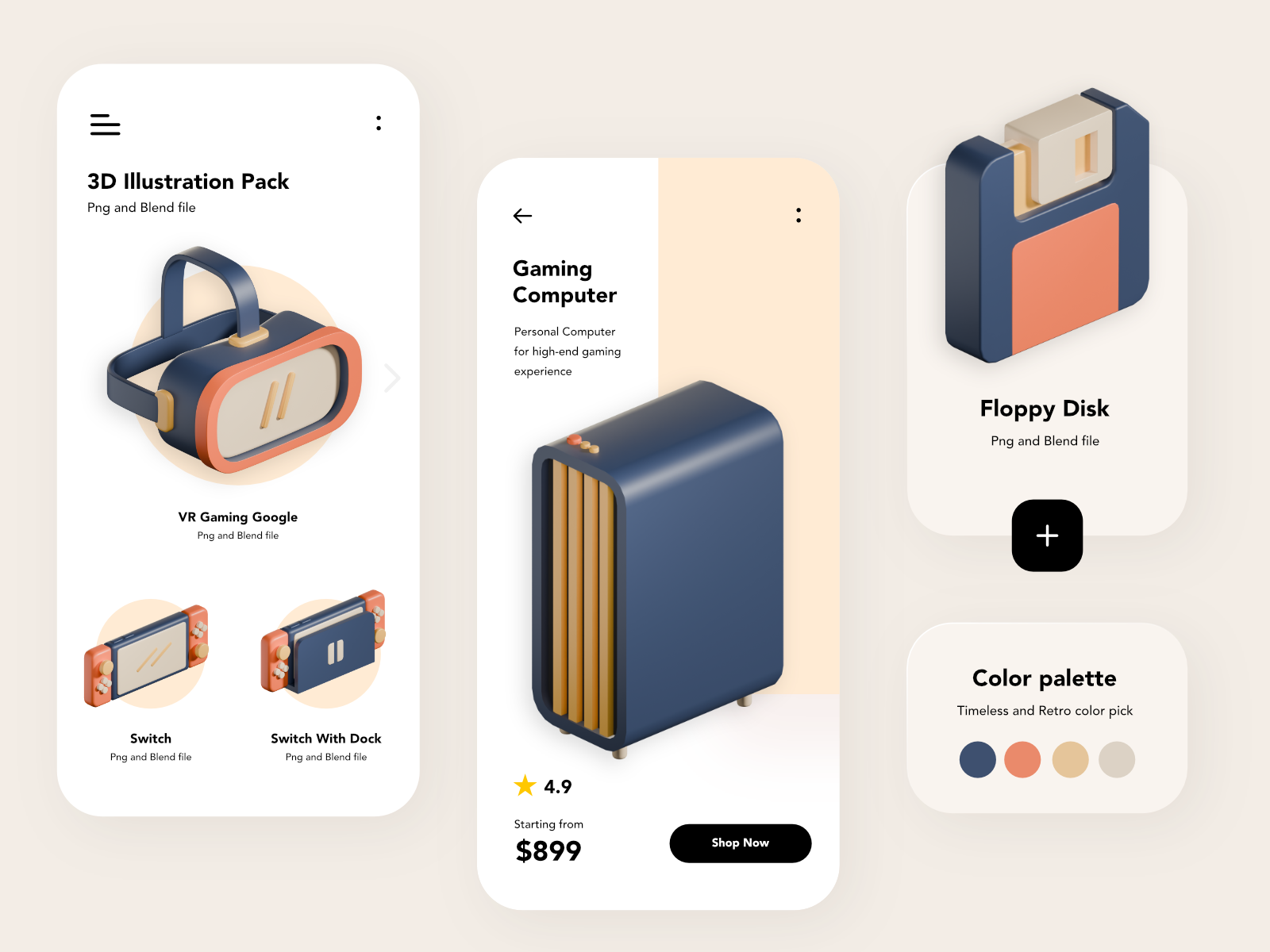 3D Gaming Gear and Electronic Illustration 3d 3d icon animation branding clean colourful design electronic gaming graphic design iconset illustration logo modern motion graphics retro ui uiux ux web