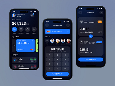 Mobile Banking App Design app app design banking banking app clean crypto app design design expenses finance finance app fintech mobile mobile app mobile banking app money oripio payment transaction transfer ux