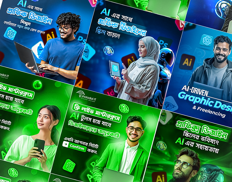 Unleash the Power of AI-Driven Graphic Design! adobe photshop bangla social media post branding graphic design post design social media design social media post