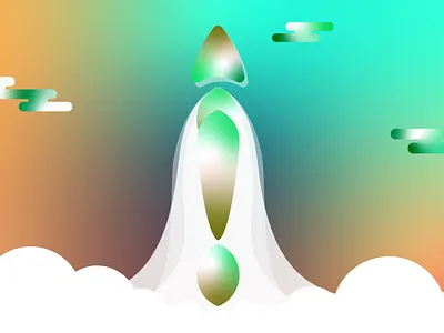 “Momentum in Motion” — Abstract Launch Animation 2d cloud design explainer video styleframe illustration launch rocket smoke styleframe