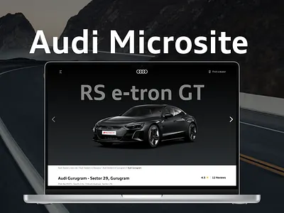 Audi Microsite with prototype interaction animation behance brandding branding graphic design marketing prototyping ui uiux