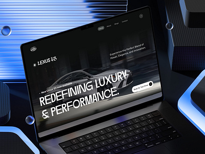 Lexus ES – Hero Section Design car design hero interface leanding page popular product service startup ui ux web website