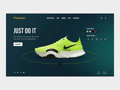 Nike Website Design - Concept banner branding design ecommerce graphic design hero banner landing page minimal nike nikeshoe shoe shoes sport sportshoes ui uidesign uiux website