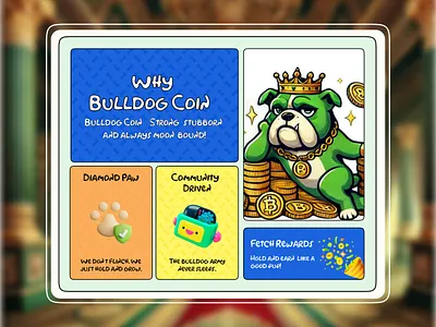 BULLDOG - Meme Coin Website character design crypto meme landing page meme meme coin meme coin design meme coin landing page meme coin website meme token pepe ui ux web design