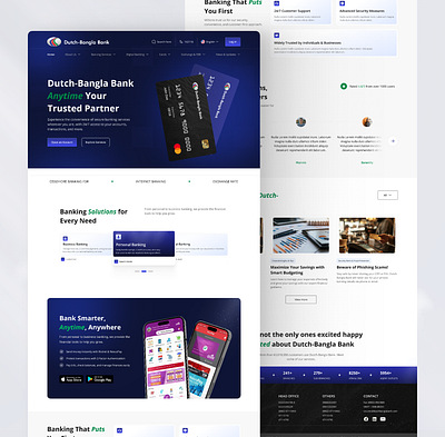 Dutch-Bangla Bank Website Redesign banking website banking website design figma design fintech fintech website modern website trendy website ui ui design ui designer user interface ux ux design ux designer visual design web design website website design website designer