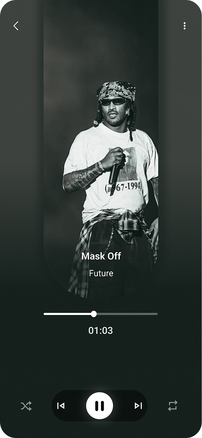 Music Player UI design app branding daily ui design ui