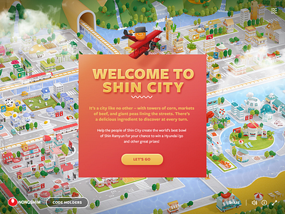 Shin City design illustration layout ui vector website