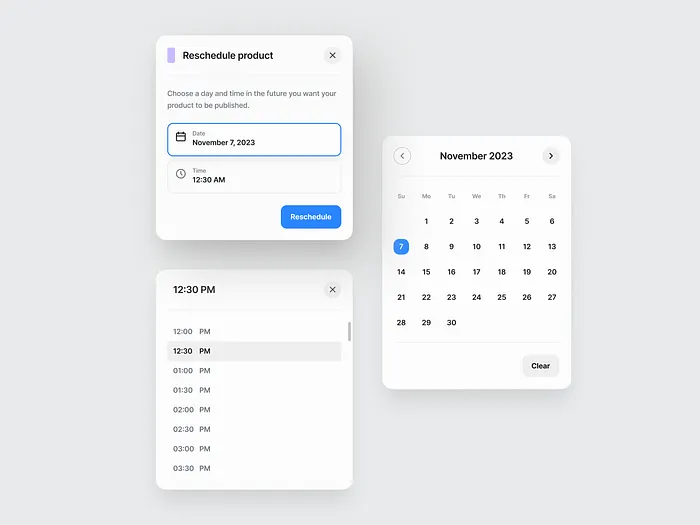 Browse thousands of Date And Time UI images for design inspiration ...