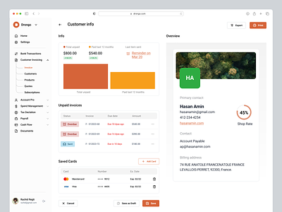 Customer info ui | SaaS, CRM analysis cam customer customer info customer profile customer saas ui dashboard percentage saas saas dashboard saas ui saas ux statistics statistics customer info statistics ui statistics ux ui customer ux customer info