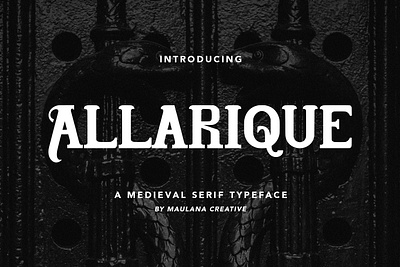 Allarique Medieval Serif Typeface animation branding font fonts graphic design logo nostalgic