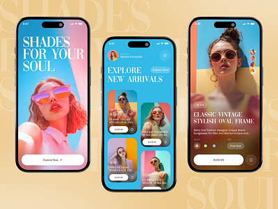 Sunglasses Shopping Mobile App app design ecommerce ecommerce app ecommerce application eyewear ai eyewear app facial recognition fashion app glasses marketplace mobile app mobile app design mobile design mobile ui online shop online store shop app sunglass app sunglasses virtual reality