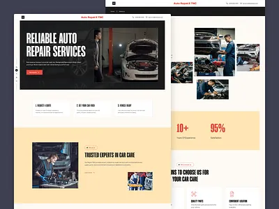 Auto RepairX TNC - Transportation Website Template auto repair car repair car service car service website design ecommerce landing page ui webflow webflow template