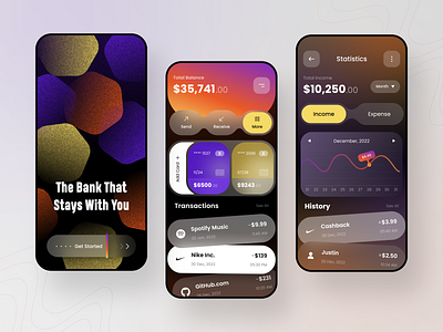 Personal Mobile Banking App UI app app design bank bank app banking banking app finance finance app fintech graphic design mobile app mobile app design mobile banking mobile design mobile ui money money transfer payment transaction uiux