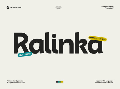 GC Ralinka – Confident Sans Form alternates branding clean design display elegant font font form glyph glyphonic graphic design logotype modern poster stylish typeface typography unique glyph yellow