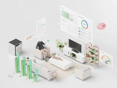 Neura - 3D Finance Animation 3d 3d illustration ai ai agent animate artificial intelligence automation b2b clean design dipa inhouse finance fintech illustrate illustration investment modern design saas startup wealth wealth management