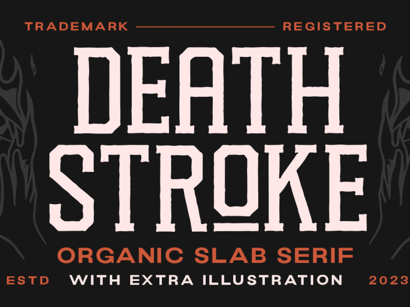 Death Stroke - Organic Slab Serif+Extras logo font