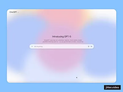 ChatGPT Blur Background With Animations ai animation blur chatgpt flat glass minimal motion motion graphics ui ux