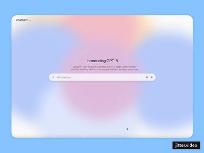 ChatGPT Blur Background With Animations ai animation blur chatgpt flat glass minimal motion motion graphics ui ux