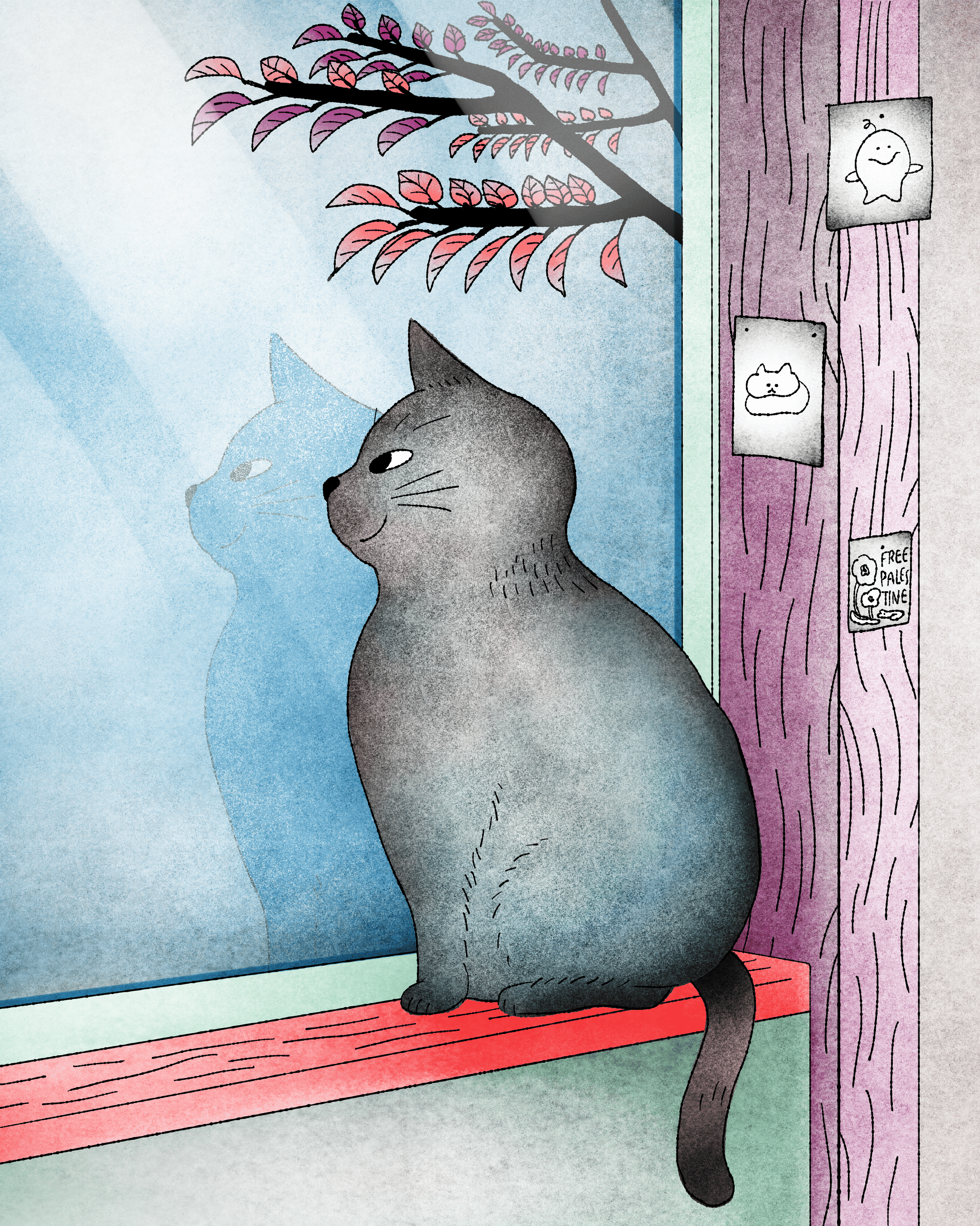 International Cat Day art cat design editorial illustration graphic design illustration internationalcatday