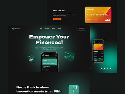 Animated Landing Page for a Banking App animation bank banking concept finance landing landing page ui uiux ux web design webdesign website