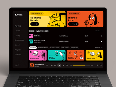 Podcast Streaming Web App UI app app design application design application ui entertainment platform interactive design popular streaming service ui ui design ui ux design ux web app web application design web ui web ui design