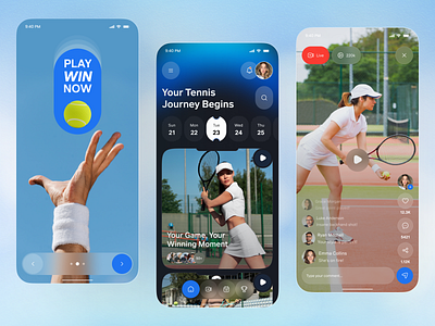 Tennis Sports Mobile App app app design athlete stats ios live scores match reports mobile mobile app player stats real time updates sports sports app sports mobile app tennis tennis app