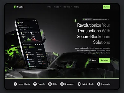 Cryptic - Crypto Product | Website Design 3d 3d wesbite application branding crypto website dark theme dashboard design finance futuristic hero section illustration landing page minimal mobile crypto ui web design web3 webpage website