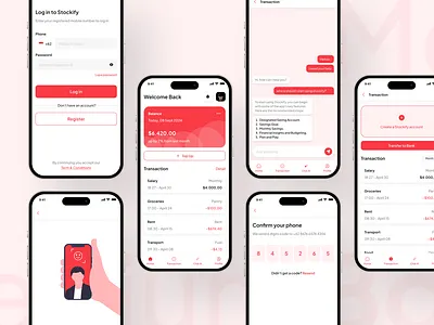 Stockify - Financial Management App ai feature application finance application mobile design figma financeapp graphic design landing page mobileapp mobiledesign otp otp verification ui ui design uiux user experience user interface ux ux design webdesign