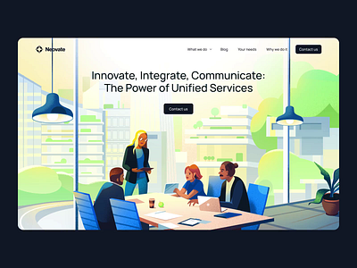 Corporate website for a digital transformation company animation corporate development interaction landing page outcrowd ui uxui web webflow website website development webste design