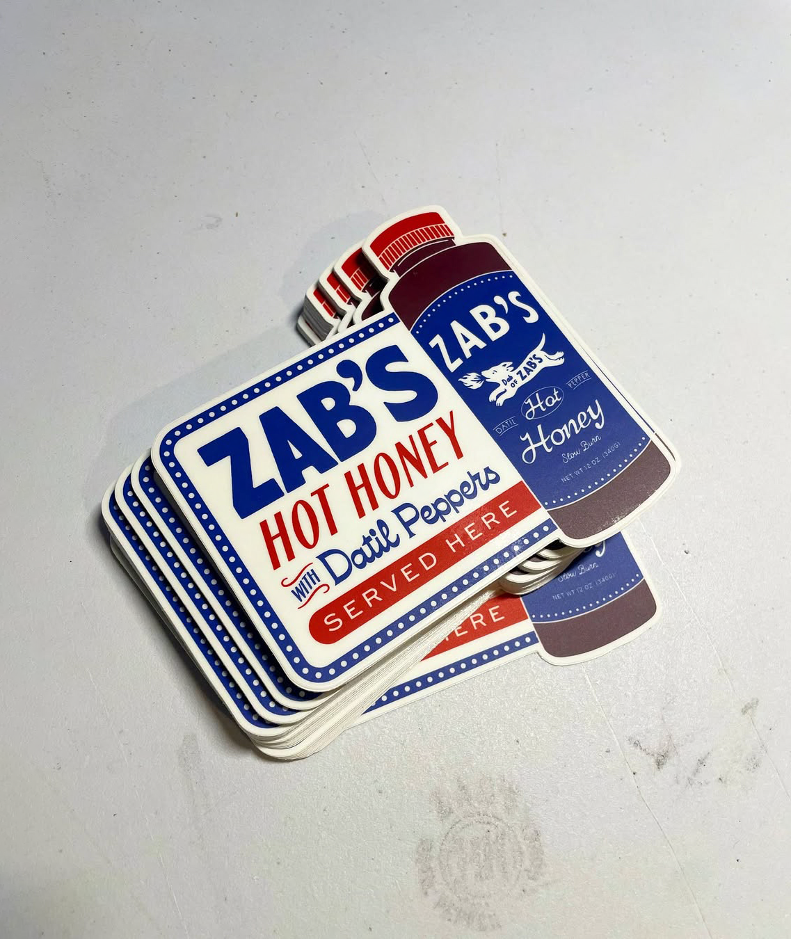 Zab's: Sticker Illustration brand brand design brand extension branding datil dinner hot honey hot sauce illustration peppers sauce sticker vintage
