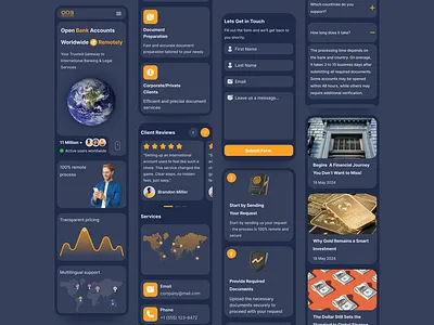 Open Bank Accounts Worldwide — Responsive 3d animation app bank banking branding cash design digital dribbble figma finance gold graphic design map mobile remote responsive transaction ui ux