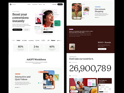AI Landing Page - Sales Agent and Shopify ai ai agent ai landing page ai product ai sales agent ai shopify ai tool ai website instagram landing page landing page design product shopify shopify tool ui ui ux video video reel web design website design